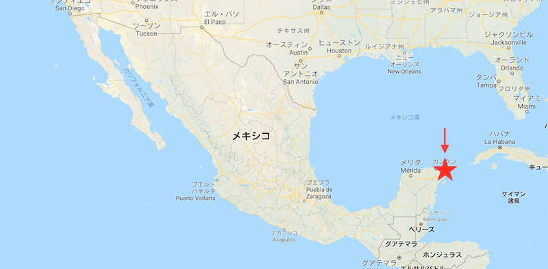 「メキシコ　カンクン　場所」の画像検索結果